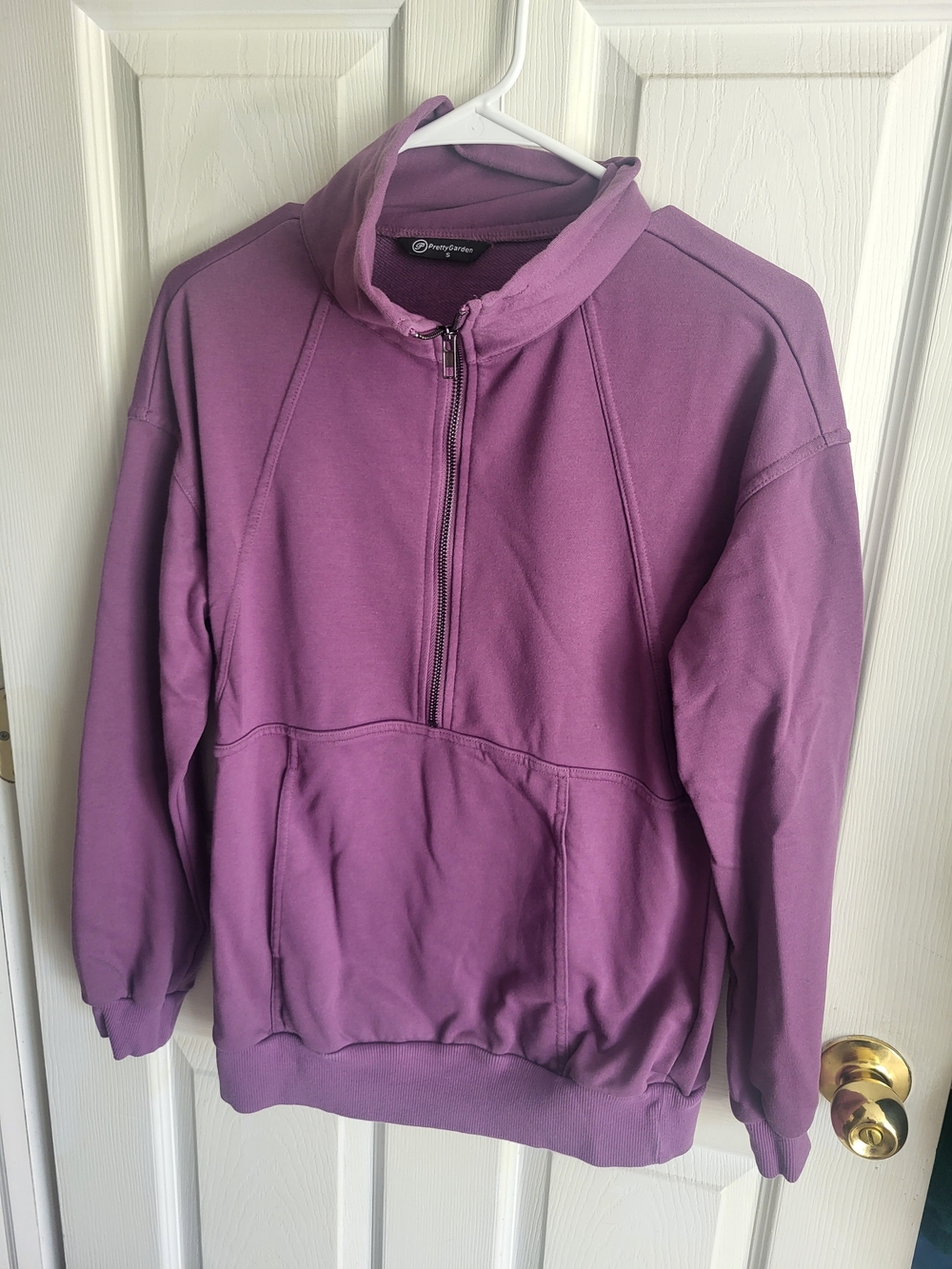 Purple Quarter-Zip Pullover Hoodie - Performance Tech